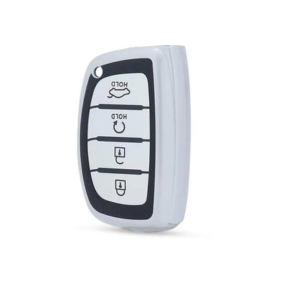 RF REDFOXX Hyundai Alcazar Compatible for Creta 2021-2023 | Car Accessories | Protects and Decorates 4 Button Smart Key .