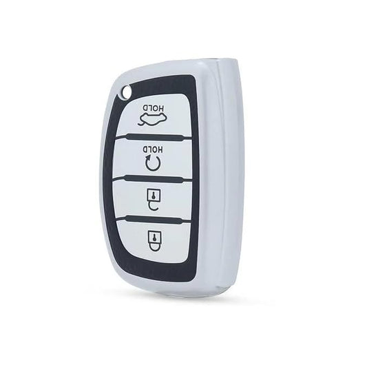 RF REDFOXX Hyundai Alcazar Compatible for Creta 2021-2023 | Car Accessories | Protects and Decorates 4 Button Smart Key .