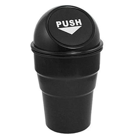 RF REDFOXX Mini Dustbin for Travel | Car Accessories | Portable and Universal to Fit All Cars - Black, Pack of 1
