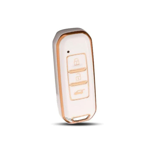 TPU Smart Key Cover for MG Hector – 3/4 Button Remote Case, Stylish Protection with Premium Finish (Rose Gold, Pack of 1)