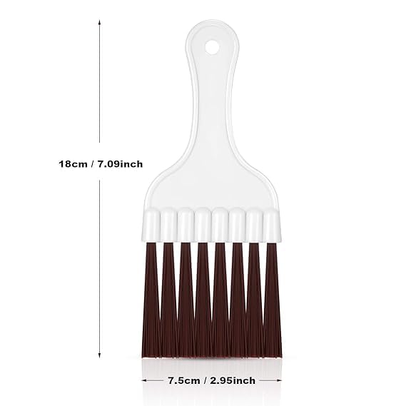 RF REDFOXX 4 Packs Air Conditioner Condenser Fin Cleaning Brush Refrigerator Coil Cleaning Whisk Brush Small Plastic Whisk Brush (Brown)