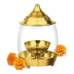 Spare Borosilicate Glass Chimney for Arpan Diya | Compatible with Treo by Milton Brass Decorative Puja Diya | Durable & Heat-Resistant Glass Cover Pack of 1