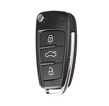 RF REDFOXX 3 Button Folding Remote Flip Car Key Case Shell Fob for Audi A2 A3 A4 A6 A6L A8 Q7 TT Key Fob Case Replacement