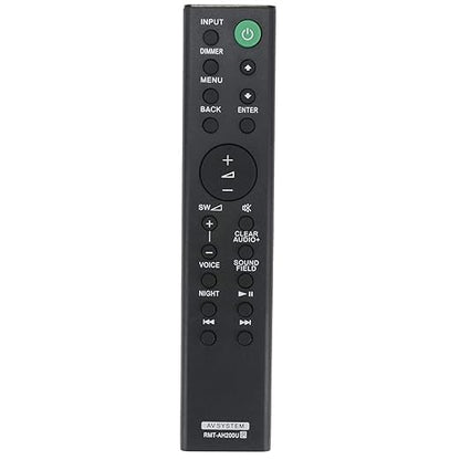 S.Ony Remote Control RMT-AH200U, Replacement for HT-RT3, HT-RT40, HT-CT390 Home Theatre System and Sound Bar, Black