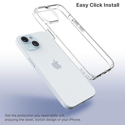 Compatible with i-Phone 11 Clear Case | Slim Shockproof Silicon & TPU Back Cover with Camera | Anti-Yellowing Scratch Resistant Transparent Phone Case for iPhone 11 (iPhone 15 Plus)