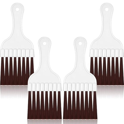 RF REDFOXX 4 Packs Air Conditioner Condenser Fin Cleaning Brush Refrigerator Coil Cleaning Whisk Brush Small Plastic Whisk Brush (Brown)