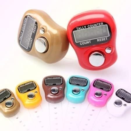 Mini Digital Finger Tally Counter – Electronic Japa Mala Counter with Adjustable Finger Ring – For Mantra Chanting, Tasbeeh, Cricket, Head Count & More (Color May Vary)