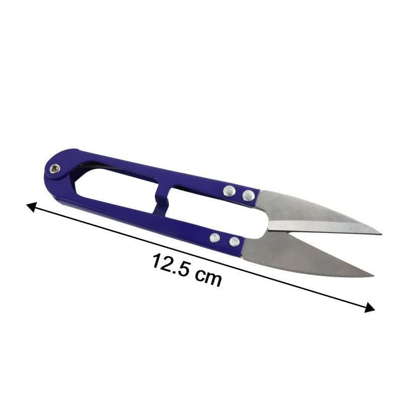 Mini Sewing Scissors Thread Cutter | Portable Embroidery Snips with Ergonomic Handle | Sharp Stainless Steel Yarn Cutter for Tailoring, Stitching, Craft, Fishing Line & DIY (1 Pc)