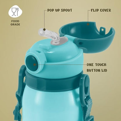 Spare Spout Lid Compatible with Milton Thermosteel Companion Water Bottle | Fits 300ml & 450ml Bottles | Leak-Proof Replacement Lid | Easy-Grip Design | Hot & Cold Use | Blue (Only Lid)