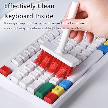 RF REDFOXX 5 in 1 Keyboard Cleaning Brush Kit,Multifunctional Earbuds Cleaner with Keycap Puller,Cleaning Tools for Mechanical Keyboard,PC Laptop and Earphone