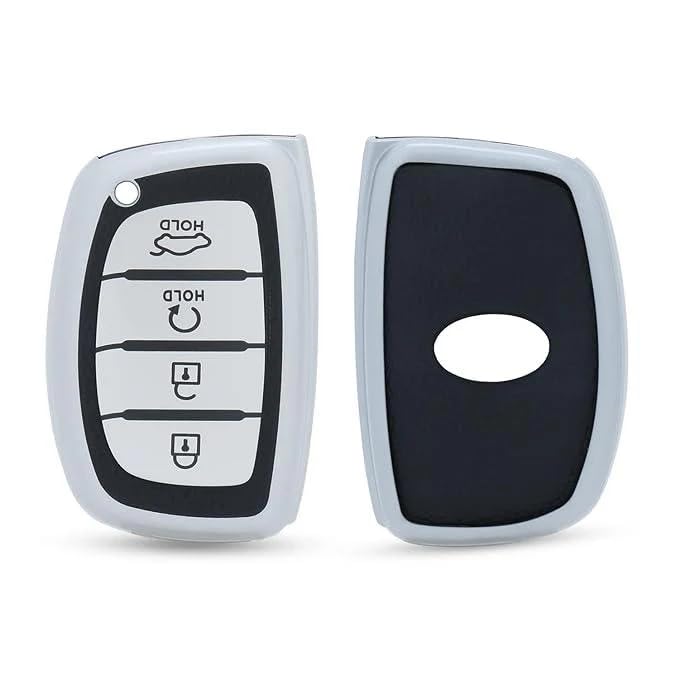 RF REDFOXX Hyundai Alcazar Compatible for Creta 2021-2023 | Car Accessories | Protects and Decorates 4 Button Smart Key .