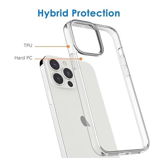 RF REDFOXX Compatible with i-Phone 11 Clear Case | Slim Shockproof Silicon & TPU Back Cover with Camera | Anti-Yellowing Scratch Resistant Transparent Phone Case for iPhone 11 (iPhone 13 Pro)