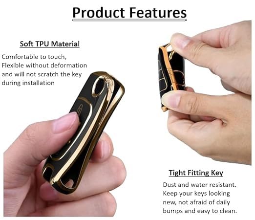 TPU Car Key Cover Compatible with Hyundai Elantra, Old i10, i20, Verna Fluidic – Durable, Stylish Protection for 2/3 Button Flip Smart Keys (Pack of 1)