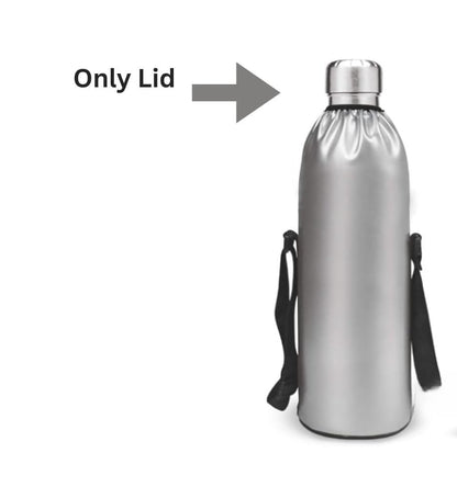 Milton Diamond Steel Lid Replacement for Duo DLX Series | Compatible with 2200 ml Thermosteel Bottles | Leak-Proof, Durable Stainless Steel Spare Cap (Silver)