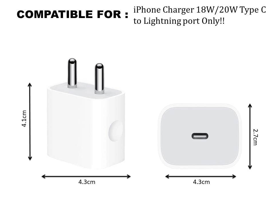 RF REDFOXX Silicone Protective Case for Apple 20W & 18W iPhone USB-C Power Adapter Charger and for USB Lightning Cable, 3D Case for iPhone Charger - 18W/20W (Christmas Tree) Multicolor