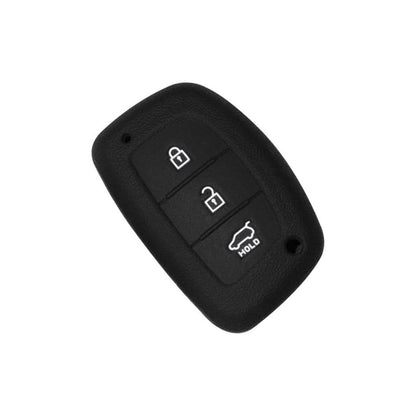 Car Silicone Rubber Key Cover for H-undai Cretaa / I20 Elite - Black - Premium Protection, Durability, and Style ( Pack of 1).