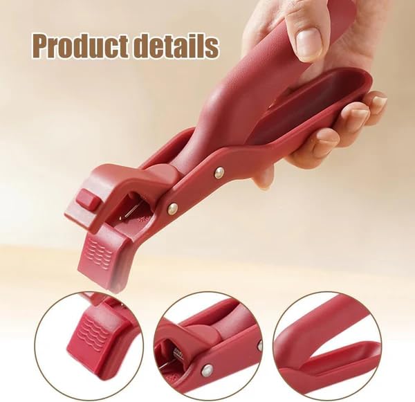RF REDFOXX Multi-Purpose Silicone Anti-Scald Bowl Holder Clips - Heat Insulation, Non-Slip Pot & Plate Gripper for Kitchen (Set of 4).