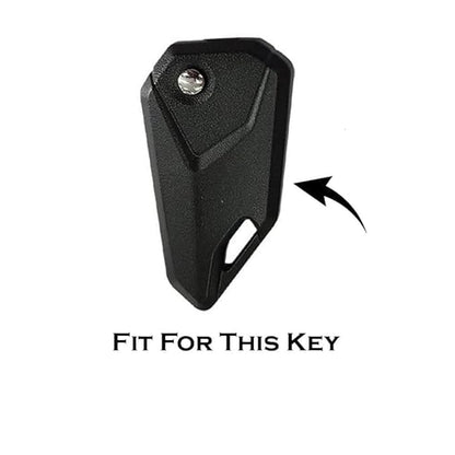 TPU Key Cover Compatible for aftermarket Bike flip Keys with Keychain, Black, Pack of 1