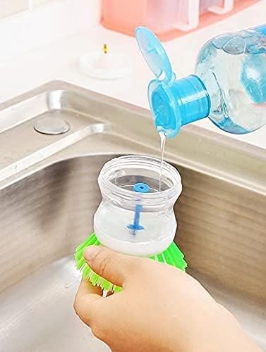 Kitchen Creative Fashion Cleaning Brush with Soap Dispenser for Kitchen, Sink, Dish Washer and Other Household Cleaner (1 - PC)