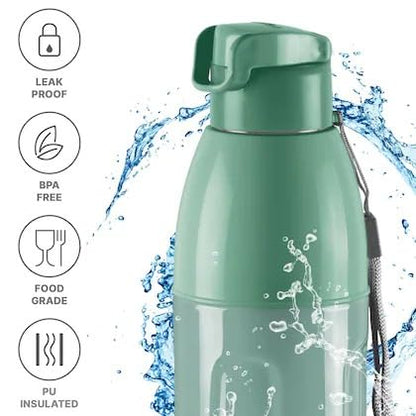 Milton Spare Kool Convex Top Lid compatible with Milton Kool Convex Water Bottle, Green, Leak-Proof Replacement Cap with Easy Carry Handle, Fits 700ml 900ml 1100ml
