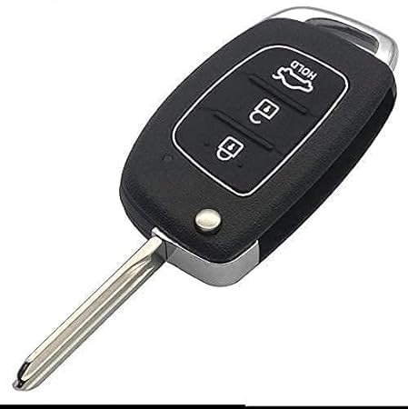 RF REDFOXX Hyundai Remote Key Shell Fit Compatible for i10 Grand, i20 Elite, i20 Car Accessories | Hyundai Models | Protect Your Keys with a Stylish coverActive, Grand i10 Nios . Black, HK-99