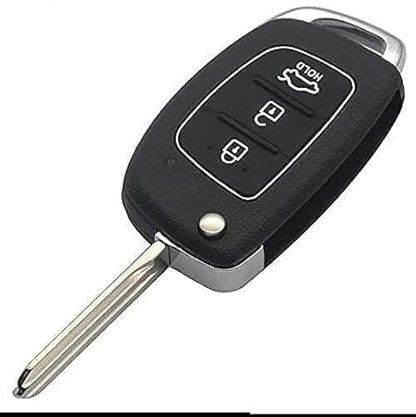 RF REDFOXX Hyundai Remote Key Shell Fit Compatible for i10 Grand, i20 Elite, i20 Car Accessories | Hyundai Models | Protect Your Keys with a Stylish coverActive, Grand i10 Nios . Black, HK-99