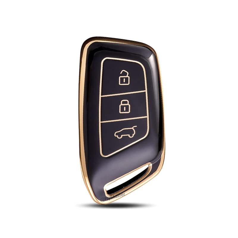 TPU Key Cover Compatible with MG Hector 3rd. (Black)