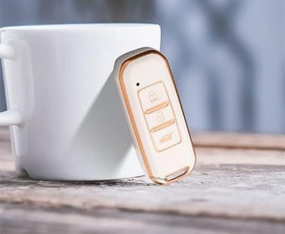TPU Smart Key Cover for MG Hector – 3/4 Button Remote Case, Stylish Protection with Premium Finish (Rose Gold, Pack of 1)