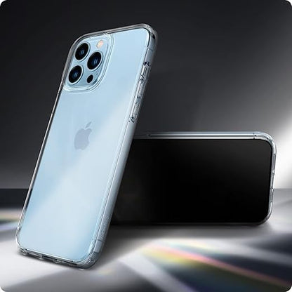 RF REDFOXX Compatible with i-Phone 11 Clear Case | Slim Shockproof Silicon & TPU Back Cover with Camera | Anti-Yellowing Scratch Resistant Transparent Phone Case for iPhone 11 (iPhone 13 Pro Max)
