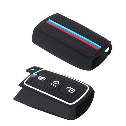 Premium Metal Key Cover Compatible with Tata Tiago, Nexon, Altroz, Safari, Storme, Zest, Bolt, Tigor, Punch & Hexa, 3 Button Flip Key Case, Black, Pack of 1