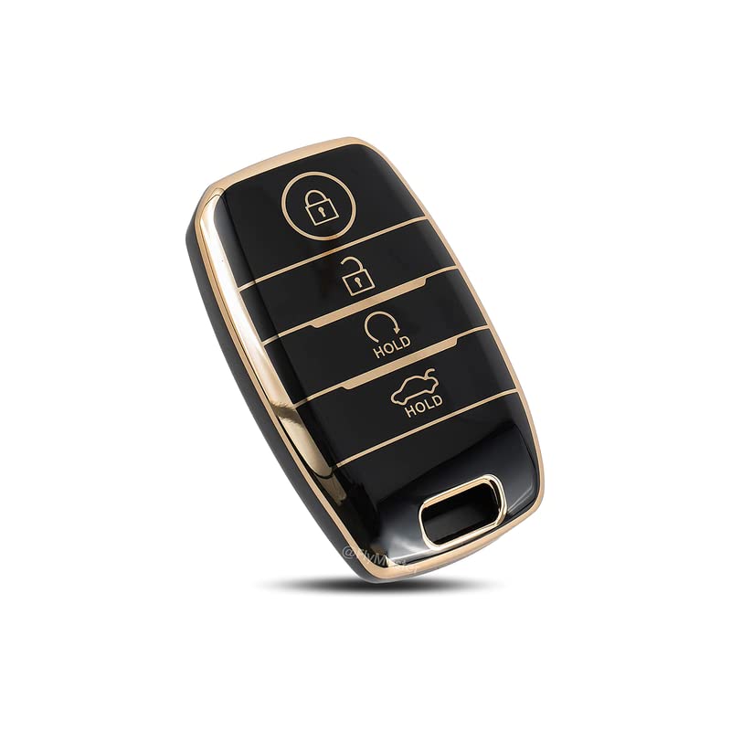 TPU Key Cover Compatible with KIA Sonet 2020 Seltos 2020+. (Black)