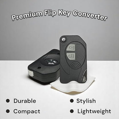 Flip Key Shell Compatible with Maruti Suzuki New Brezza, Baleno, WagonR, Fronx, Grand Vitara – 2 Button Remote Key Case (Key Blade Needs Cutting, Not for Ciaz, Alto, S-Cross).