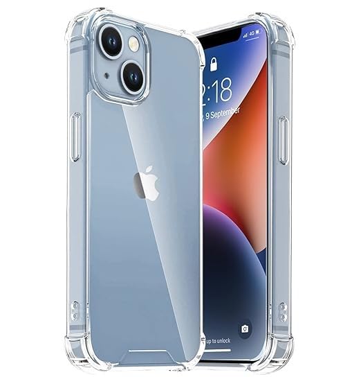RF REDFOXX Compatible with i-Phone 11 Clear Case | Slim Shockproof Silicon & TPU Back Cover with Camera | Anti-Yellowing Scratch Resistant Transparent Phone Case for iPhone 11 (iPhone 14)