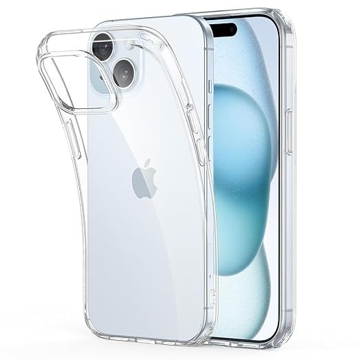RF REDFOXX Compatible with i-Phone 11 Clear Case | Slim Shockproof Silicon & TPU Back Cover with Camera | Anti-Yellowing Scratch Resistant Transparent Phone Case for iPhone 11 (iPhone 15)