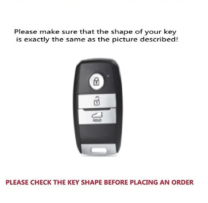 RF REDFOXX TPU Gold Car Smart Key Cover Compatible for Kia Seltos, Sonet, Carens 3 Push Button Smart Key Shell Case Holder, Key Protector (White Gold) Pack of 1