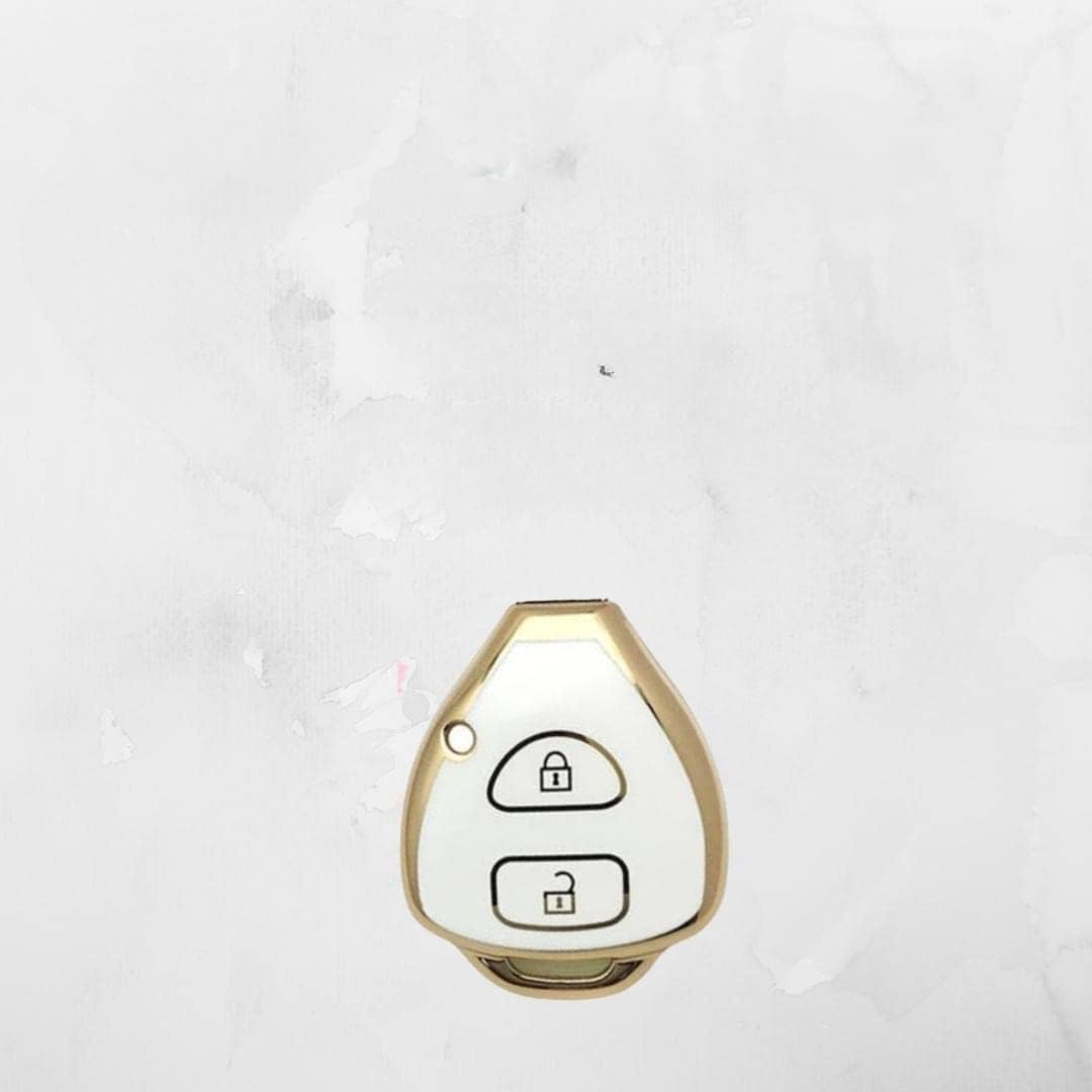 Soft TPU Premium Car Key Cover Compatible for InnovaInnova/Fortuner/Corolla 2 Button Key