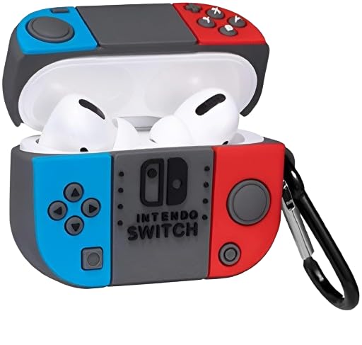 RedFoxx Soft Silicone New 3D Design Cute Anime Shockproof Cover Case with Free Keychain Compatible with Apple AIRPODS PRO 2, (Nintenno Switch)