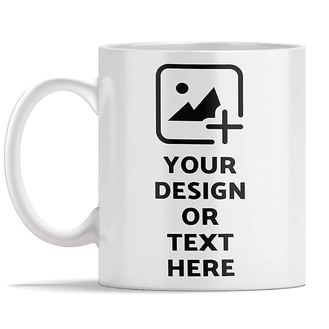 Unique Designs Photo and Name On Coffee Mug/Cup for Gift (with Free Key Chain) - White Ceramic Mugs, 350 ML