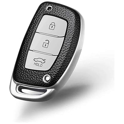RF REDFOXX Hyundai Verna Creta, Compatible for i10 Grand, i20 Elite, i20 Car Accessories | Fluidic, Old i20, Santafe Push Button Smart Key | Car Key Cover | Protects and Personalizes Your Key .