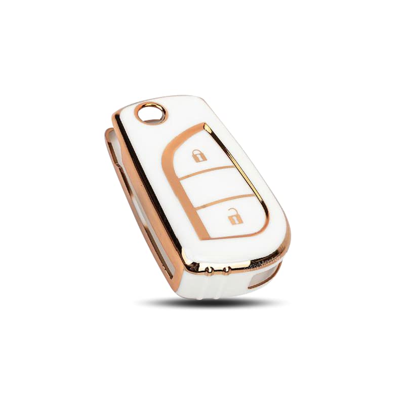 TPU Key Cover Compatible with Toyota Corolla Altis Crysta. (White)