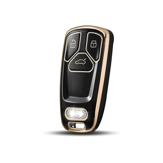TPU Key Cover Compatible with Audi A 8 Q7 RS TT 2ND. (Black)