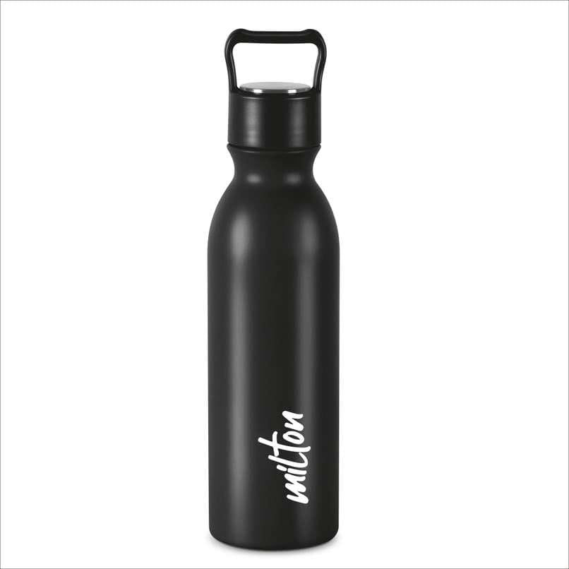 Milton Thermosteel Bottle Spare Lid Compatible with Alice 500ml/750ml/1000ml | Leakproof Handle Cap | BPA-Free, Durable, Easy to Carry (Black, Pack of 1)