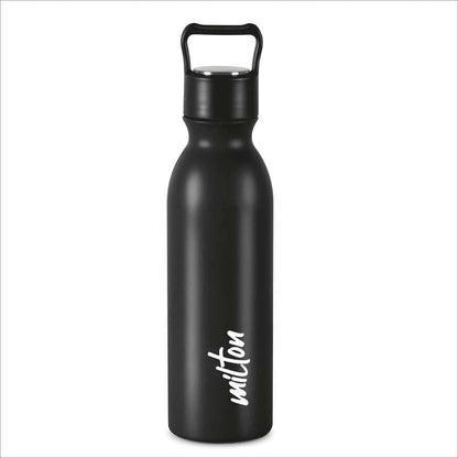 Milton Thermosteel Bottle Spare Lid Compatible with Alice 500ml/750ml/1000ml | Leakproof Handle Cap | BPA-Free, Durable, Easy to Carry (Black, Pack of 1)