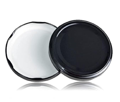 Glass Jar Lids Only 63mm (Black, Set of 12) For 63 mm Mouth Jars, Rust-Proof, Leak Proof Airtight Metal Cap