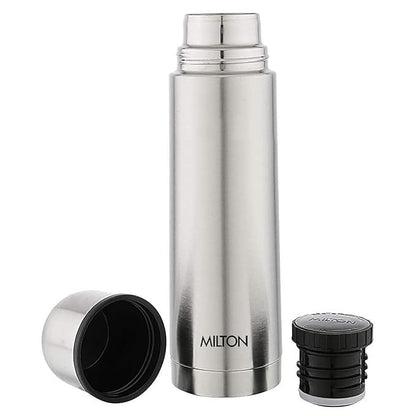 Spare Bullet Assembly Cup Compatible with Milton Thermosteel Water Bottle | Fits 300ml / 350ml / 500ml | Stainless Steel Plain Cap with Inner Jacket | Leak-Proof Replacement Lid | Silver