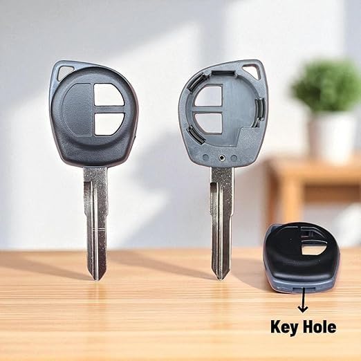 Remote Key Shell Compatible for Maruti Suzuki Swift, Dzire, WagonR, Alto, SX4, Ritz, Old Ertiga – Replacement Key Case with Blade (No Remote/Sensor Included) | Durable ABS Car Key Cover