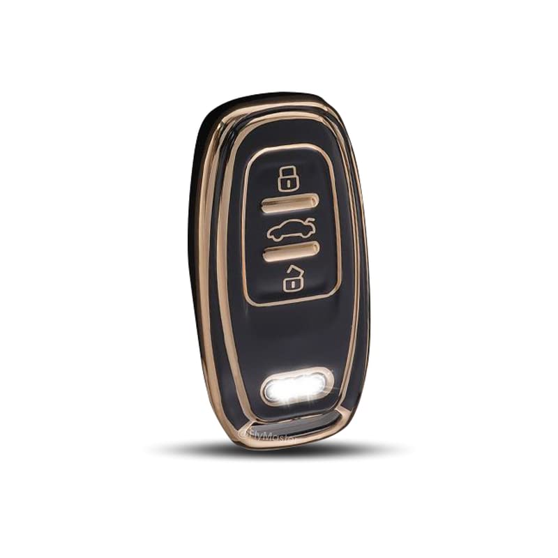 TPU Key Cover Compatible with Audi A 8 Q7 RS TT. (Black)