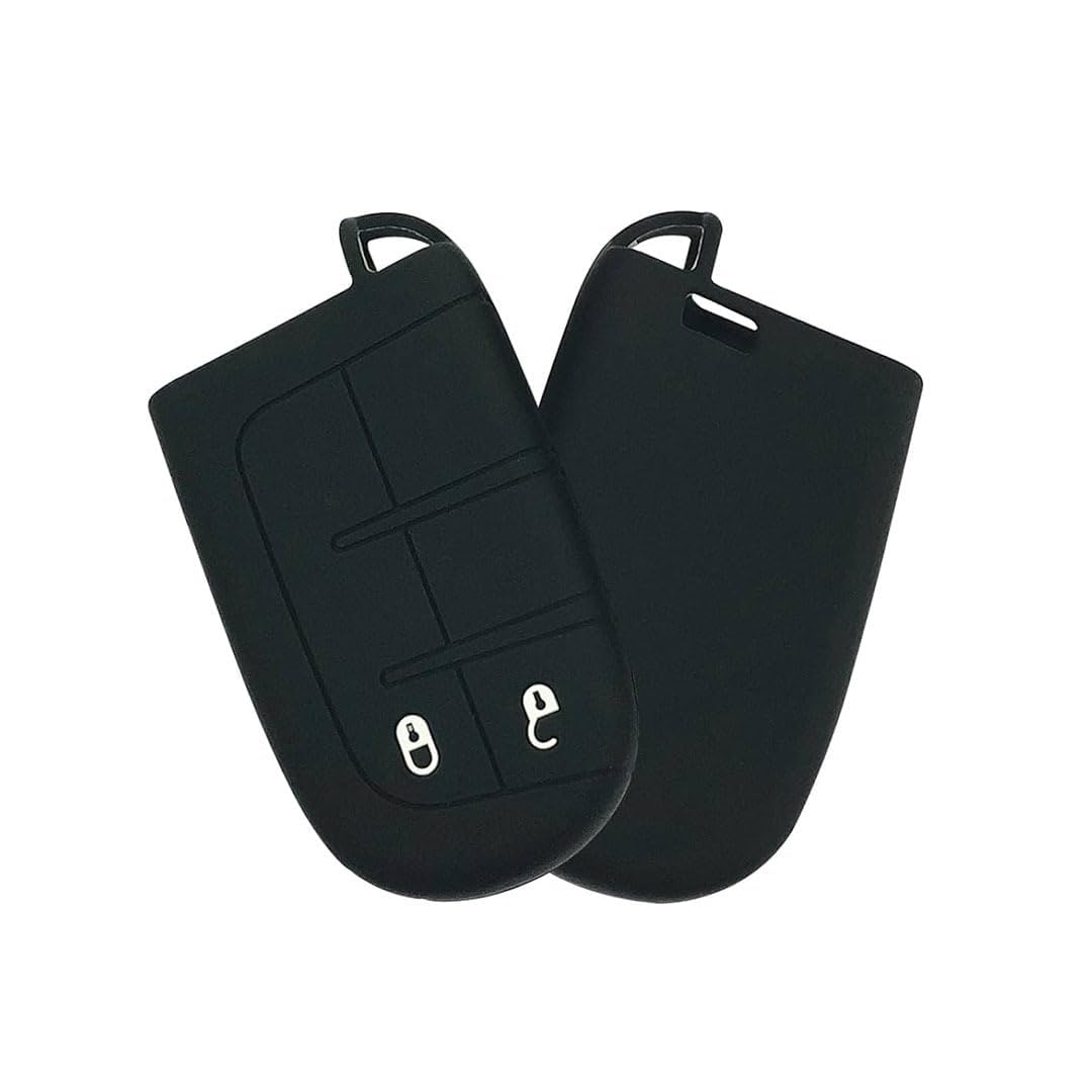 RF REDFOXX Key Hub Silicone Key Cover Compatible with Jeiep Compass | Traiilhawk Smart Key (Black) - Premium Protection for Your Key Fob