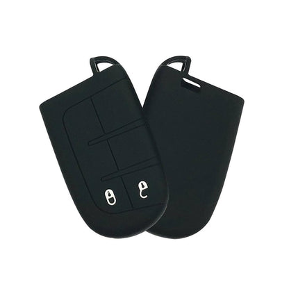 RF REDFOXX Key Hub Silicone Key Cover Compatible with Jeiep Compass | Traiilhawk Smart Key (Black) - Premium Protection for Your Key Fob