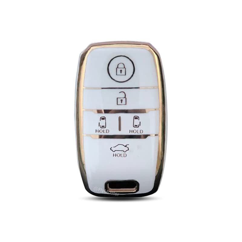 TPU Key Cover Compatible with KIA Carnival. (White)